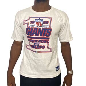 vintage 1986 starter new york giants super bowl champs tee L